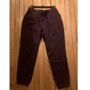 Fleece Aerie lace up joggers